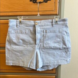 Loft Palmer light blue curvy fit shorts